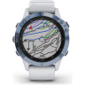 Часы GARMIN FENIX 6 PRO SOLAR MINERAL BLUE TITANIUM WITH WHITESTONE BAND 010-02410-19